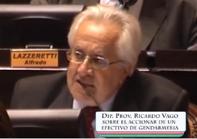 Ricardo Vago habló sobre el accionar de un efectivo de Gendarmería 
